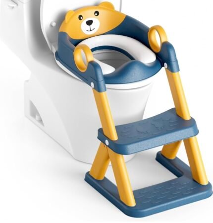 2-in-1 Potty Training Seat with Step Stool, Height Adjustable Toilet Seat for Toddler