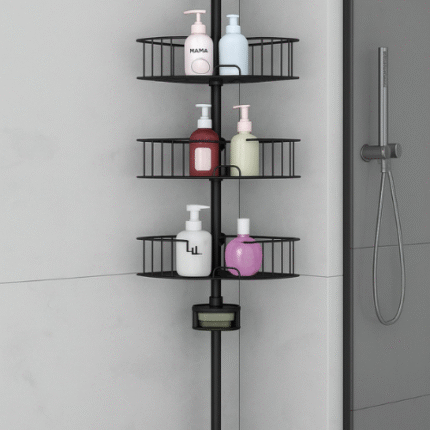 Rustproof Stainless Steel Tension Pole Corner Shower Caddy - Never Used