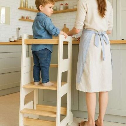 Wood City Toddler Learning Tower Kitchen Step Stool