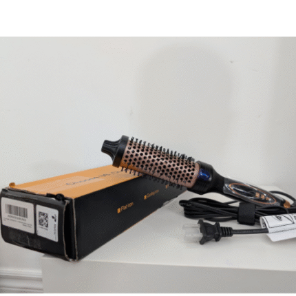 Professional Ceramic Tourmaline Ionic Heated Round Brush & Curling Iron for All Hair Types - Never Used