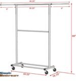 Simple Houseware Standard Double Rod Garment Rack - Image 4
