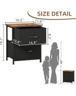 Somdot 2 Drawer Modern Fabric Storage Organizer - Image 2