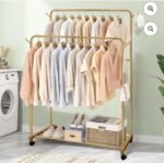 Multi Functional Double Rod Rolling Garment Rack - Image 3